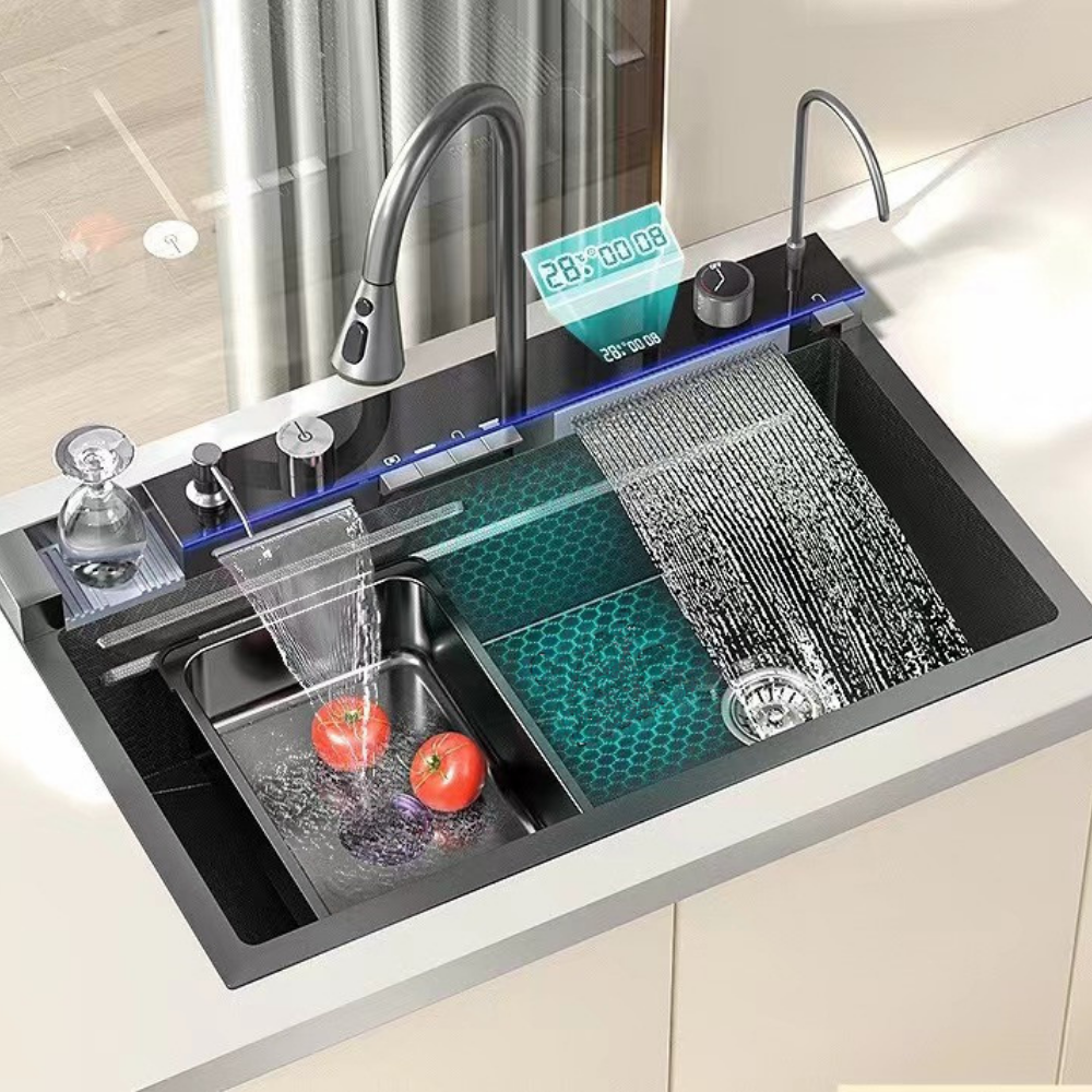 ZAP Millenium Series Piano sink with digital integrated multifunctIon Vessel Sink