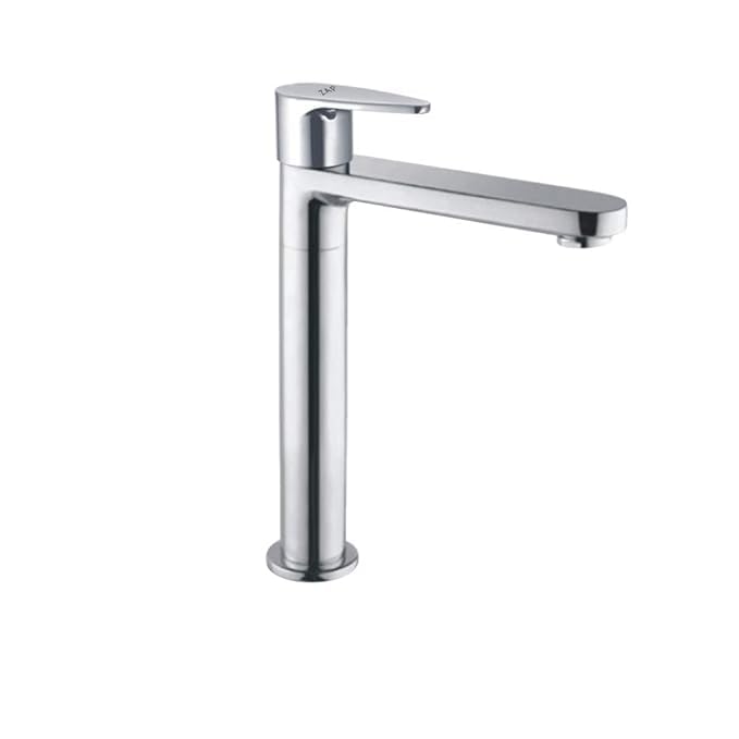 ZAP Brezza 9-Inch Tall Kitchen Sink Faucet | Stainless Steel Pillar Cock Tap for Bathroom, Washbasin, and Countertop | Sleek Modern Design | Rust-Resistant | Hot or Cold Water Tap