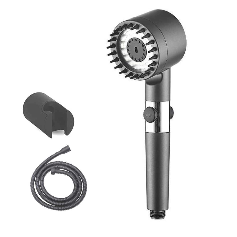 Black Filtered Handheld Shower Complete Set