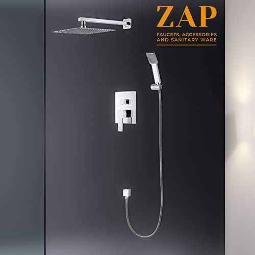 ZAP BX009 ABS High Pressure Handheld Shower Set | With Hose Pipe & Screws | Chrome Finish