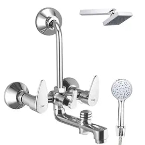 Breeza 3-in-1 Brass Wall Mixer with Hand Shower