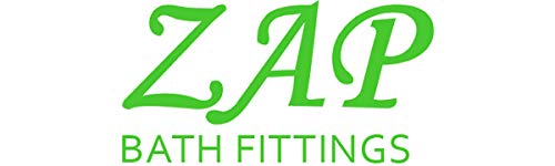 ZAP Brezza Brass Angle Cock – 7x2 Inch Heavy-Duty Valve | Chrome Finish Quarter Turn Tap with Wall Flange | Solid Brass Fitting for Bathroom, Kitchen, Geyser, Jet Spray | Made in India