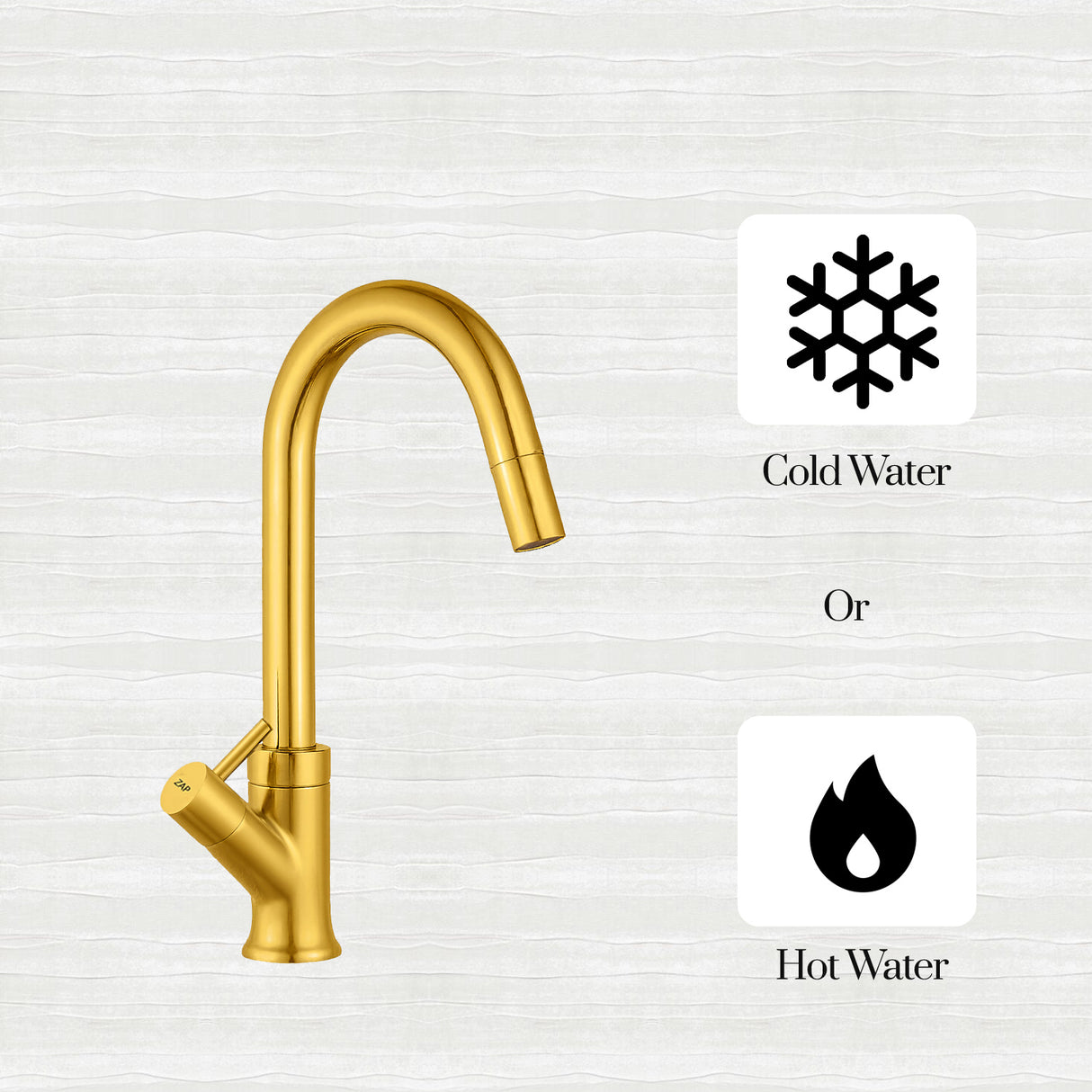 Elixir Swan Neck Tap • Gold • Deck-Mounted Tap • Brass