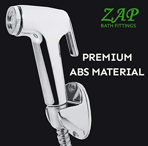 ZAP Deluxe ABS Health Handheld Shower | Chrome Finish Spray Hand Faucet Gun (1)