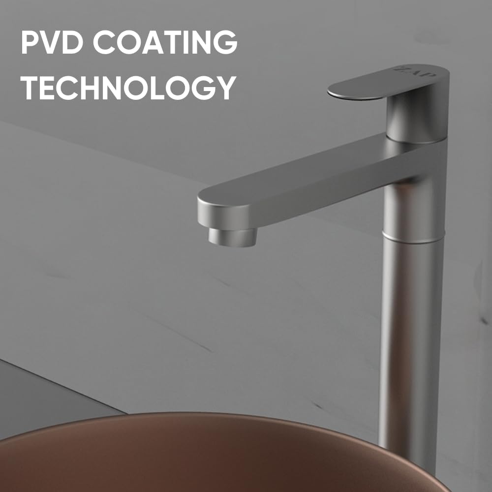 ZAP Ocean Series Brass Pillar Cock Tap 11-Inch Tall | Rose Gold Finish Bathroom Faucet | Hot and Cold Water Tap for Wash Basin, Sink, Vanity | Stylish & Durable Visit the ZAP Store