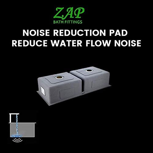 ZAP Deluxe Matte Finish SS-304 Grade Double Bowl Kitchen Sink – 36x20x10 Inch | 2.5 mm Thick Stainless Steel Sink for Modular Kitchens | Noise Reduction | Easy Drainage | Rust-Resistant