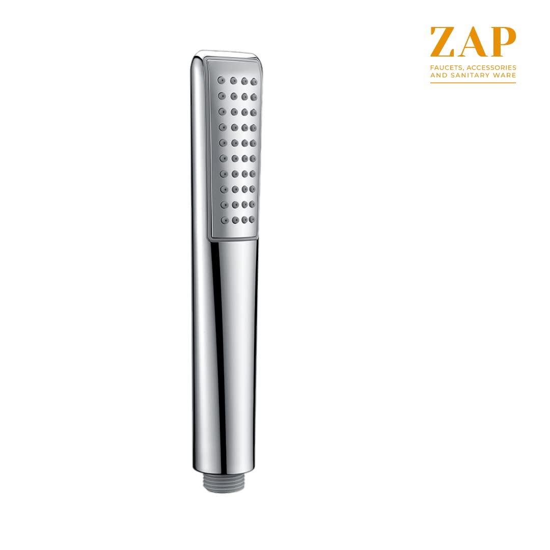 ZAP HS-004 Delta Series | Hand Held Shower | High Pressure Chrome Shower Head | ABS & Chrome Finish | With Hose Pipe | With Wall Bracket | Universal Wand Design