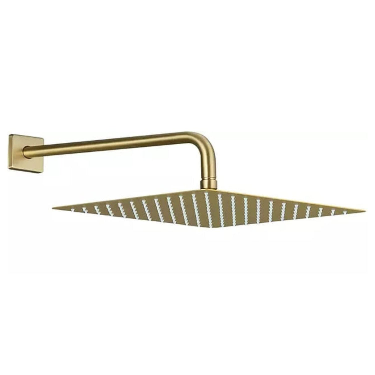 ZAP 3446 Overhead Shower/Stainless Steel Shower Head with Silicone Nozzles Rain Shower Head for Bathroom- (Gold)