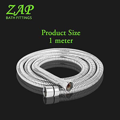 ZAP Delta Brass Health Faucet | Handheld Toilet Spray Gun | Chrome Finish | 1.25m Stainless Steel Hose | Wall Hook & Clutch Set | Bidet Sprayer for Bathroom Use