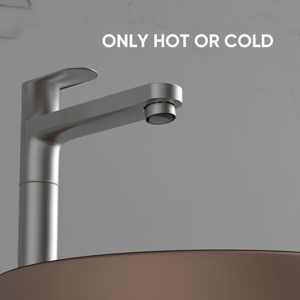 ZAP Ocean Series Brass Pillar Cock Tap 11-Inch Tall | Rose Gold Finish Bathroom Faucet | Hot and Cold Water Tap for Wash Basin, Sink, Vanity | Stylish & Durable Visit the ZAP Store