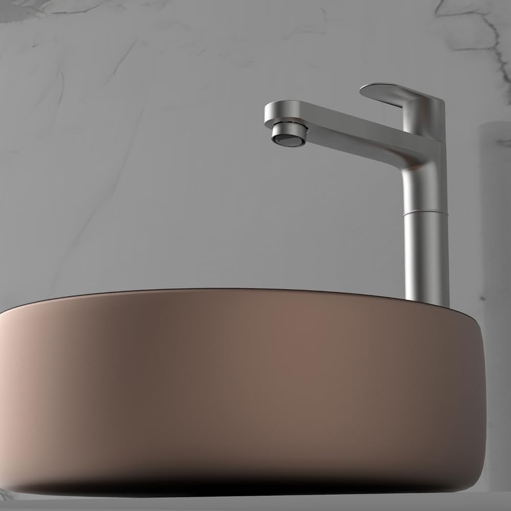 ZAP Ocean Series Brass Pillar Cock Tap 11-Inch Tall | Rose Gold Finish Bathroom Faucet | Hot and Cold Water Tap for Wash Basin, Sink, Vanity | Stylish & Durable Visit the ZAP Store