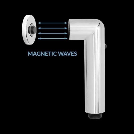 ZAP Elixir Series Health Faucet with Self-Adhesive Hook | Magnetic Handheld Bidet Sprayer with Flexible Tube | Adjustable Water Flow | Chrome Finish | ABS Body | for Bathroom & Toilet Hygiene