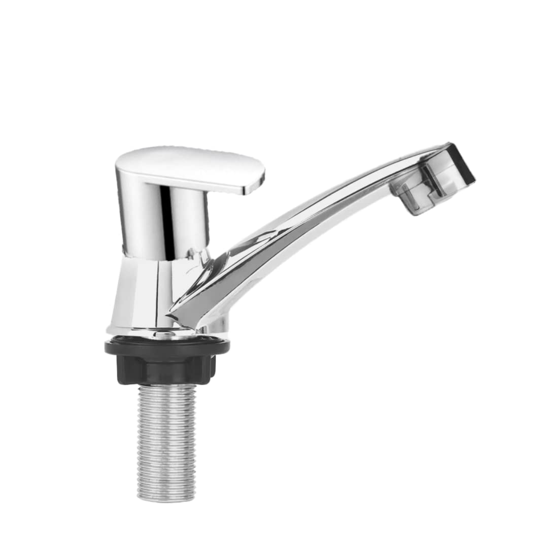 ZAP Opel Series Pillar Faucet – Stainless Steel Finish Basin Tap with Foam Flow | Rust-Free, High Tensile Strength Faucet for Bathroom, Kitchen, & Home Wash Basins