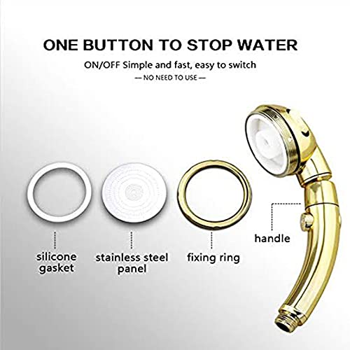 ZAP Detachable ABS High Pressure Handheld Shower | 3 Spray Modes + One-Key Water Stop | Chrome Finish | With Hose & Bracket