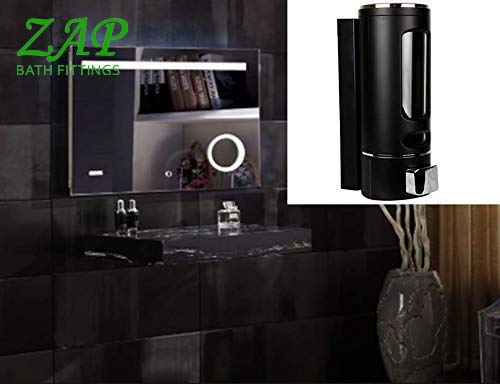 ZAP Combo Pack of 2 Soap Dispenser | Wall Mount Transparent Liquid Soap Dispenser & Bottle for Kitchen Bathroom (Pack of 2)