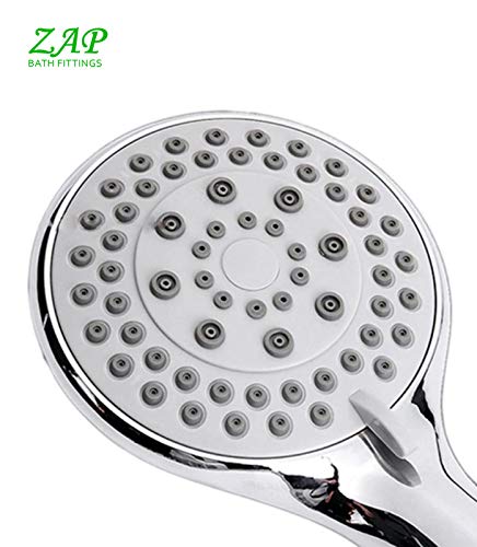 ZAP Delta Multi-Flow ABS Hand Shower – Chrome Finish | 3 Spray Modes | Without Hose & Bracket