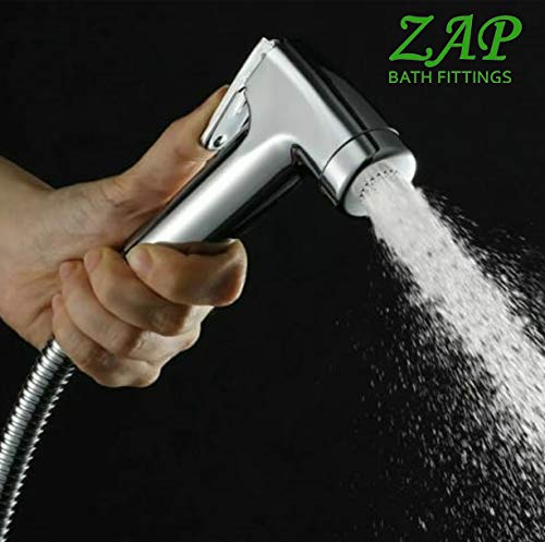 ZAP Deluxe ABS Health Handheld Shower | Chrome Finish Spray Hand Faucet Gun (1)