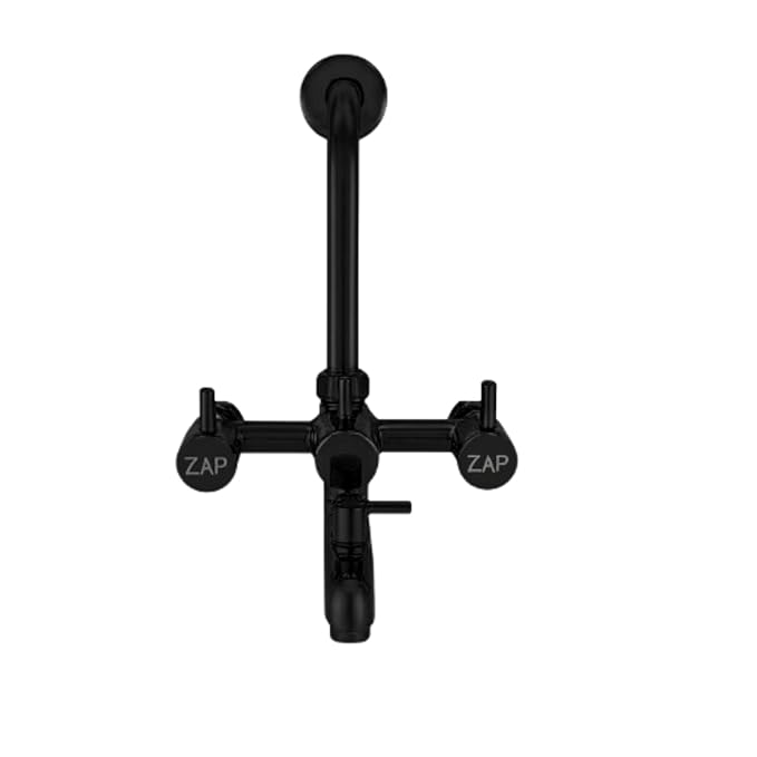 Elixir Matte Black 3-in-1 Brass Wall Mixer