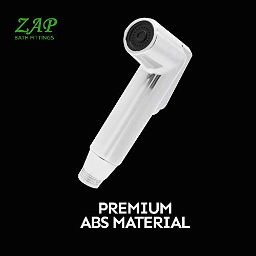 ZAP Nexa ABS Health Faucet | Handheld Spray Gun | Hand Shower | Chrome Finish | Bathroom Hygiene Sprayer | Easy Wall Mount Installation