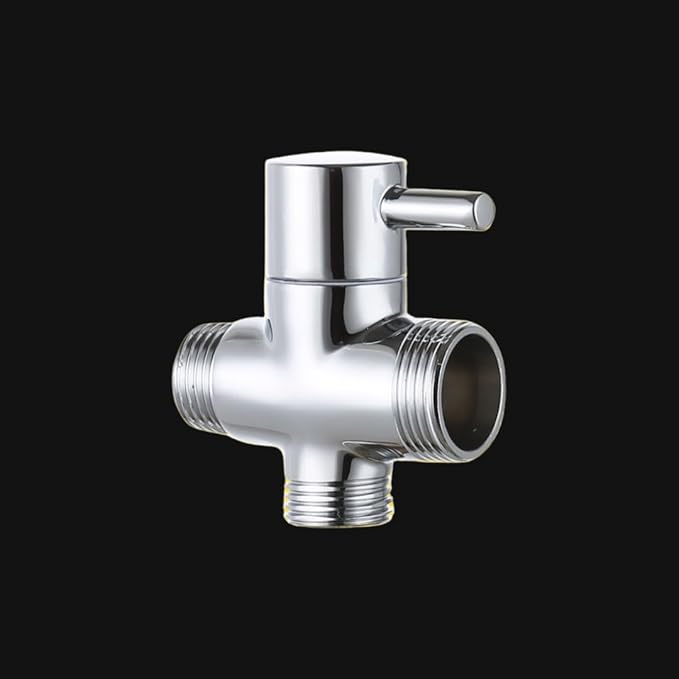 ZAP 3232 3-in-1 Solid Brass Angle Valve | 3-Way Shower Diverter with Valve | Bathroom Fitting for Tap, Hand Shower & Jet Spray | Chrome Finish | Rust Resistant & Durable