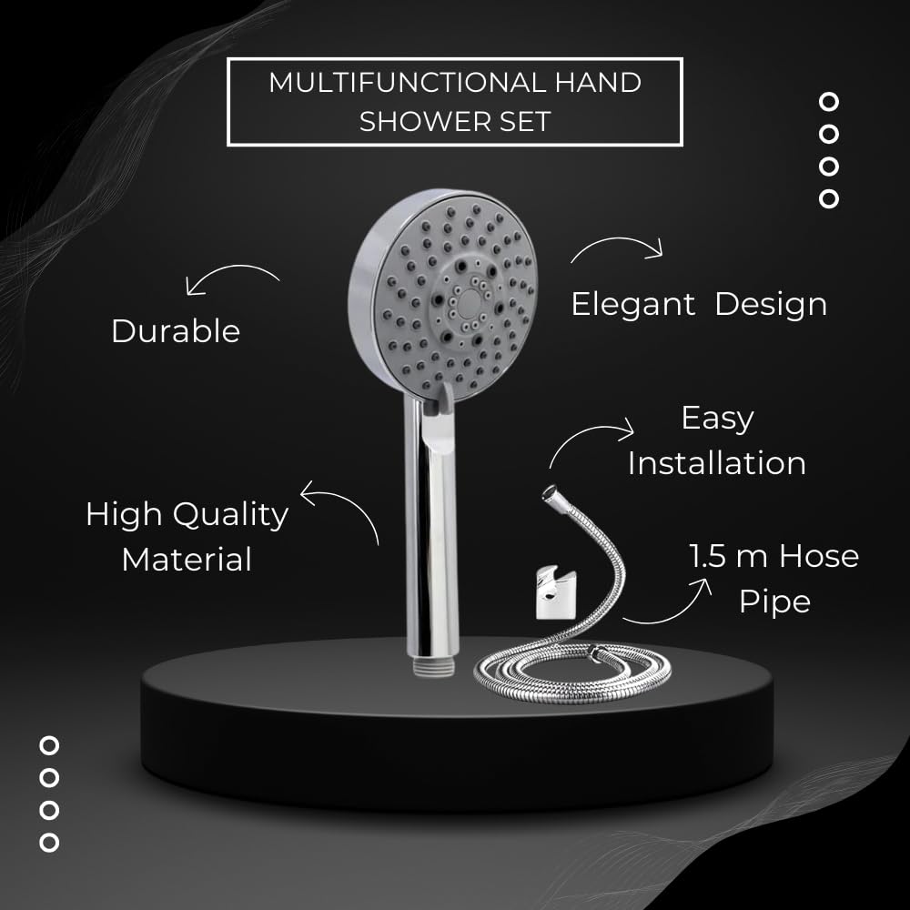 ZAP ULTRA SH 1388 OVERHEAD AND HAND SHOWER COMBO | DUAL SHOWER HEAD SET | MULTI-SPRAY SETTINGS | CHROME FINISH | SPA-LIKE RAIN SHOWER | EASY INSTALLATION