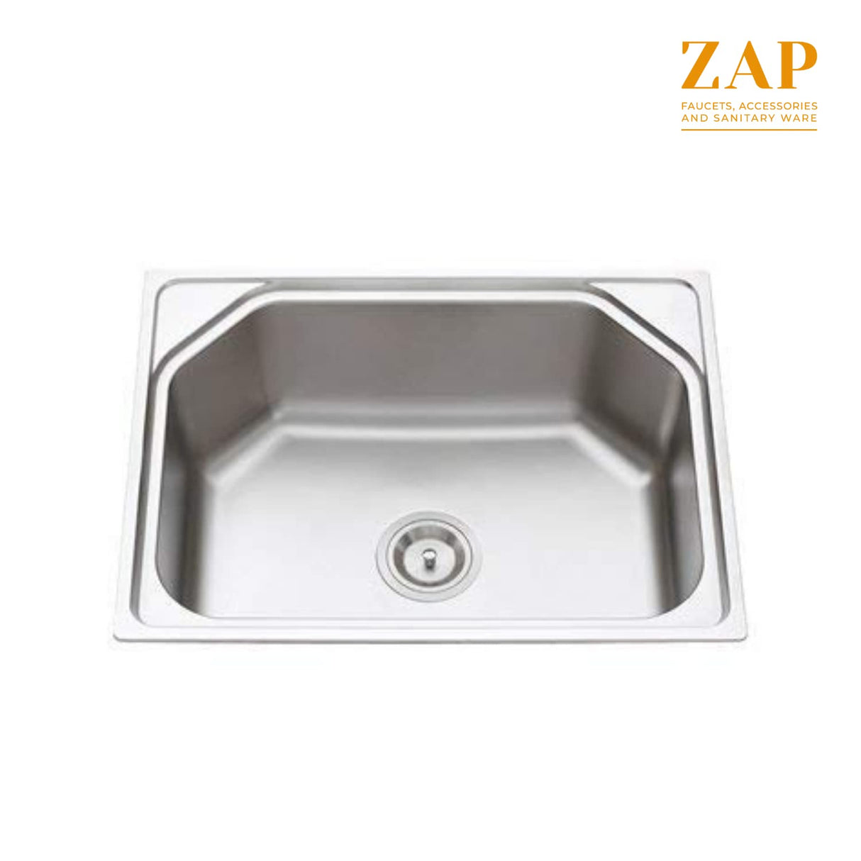 ZAP Single Bowl Kitchen Sink 24x18x9 Inch | Matte Finish Stainless Steel | Medium Size | Rust & Stain Resistant | Durable & Easy to Clean | Ideal for Modular Kitchens