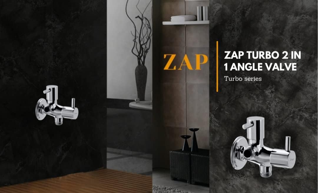 Elixir Angle Valve 2 in 1 Dual Control with Wall Flange