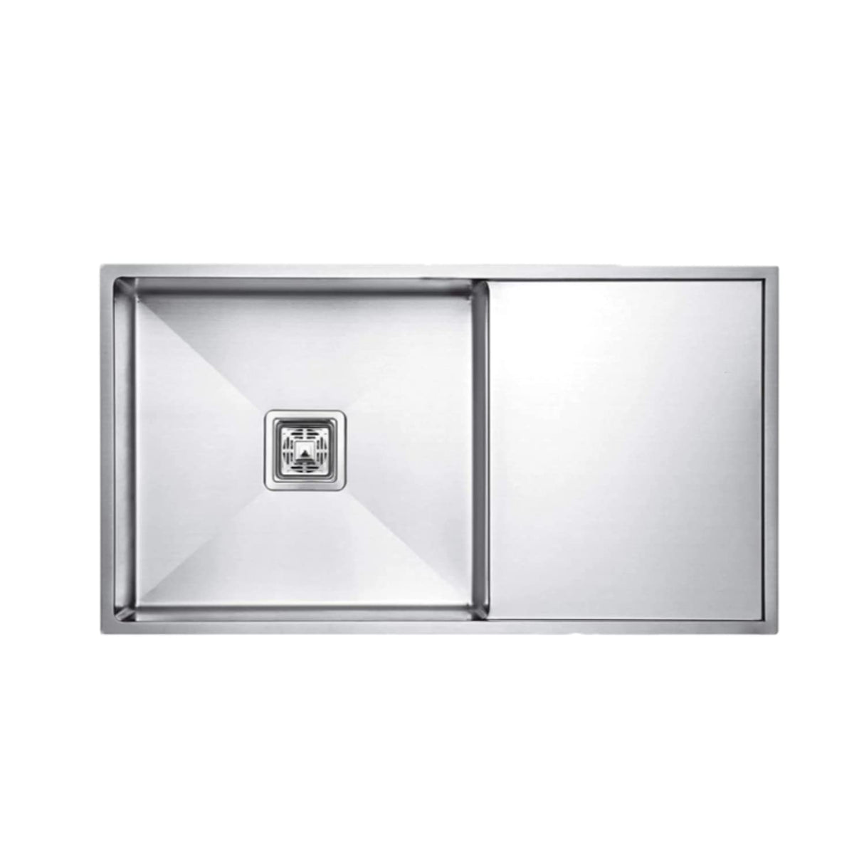 ZAP Millennium Series 304 Grade Stainless Steel Single Bowl Kitchen Sink with Drain Board | 40x18 Inch | All-in-One Waste Kit – Waste Coupling, Drain Pipe & Basket Drainer | Rust & Stain Resistant