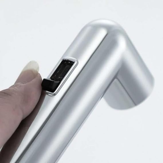 ZAP Elixir Series Health Faucet with Self-Adhesive Hook | Magnetic Handheld Bidet Sprayer with Flexible Tube | Adjustable Water Flow | Chrome Finish | ABS Body | for Bathroom & Toilet Hygiene