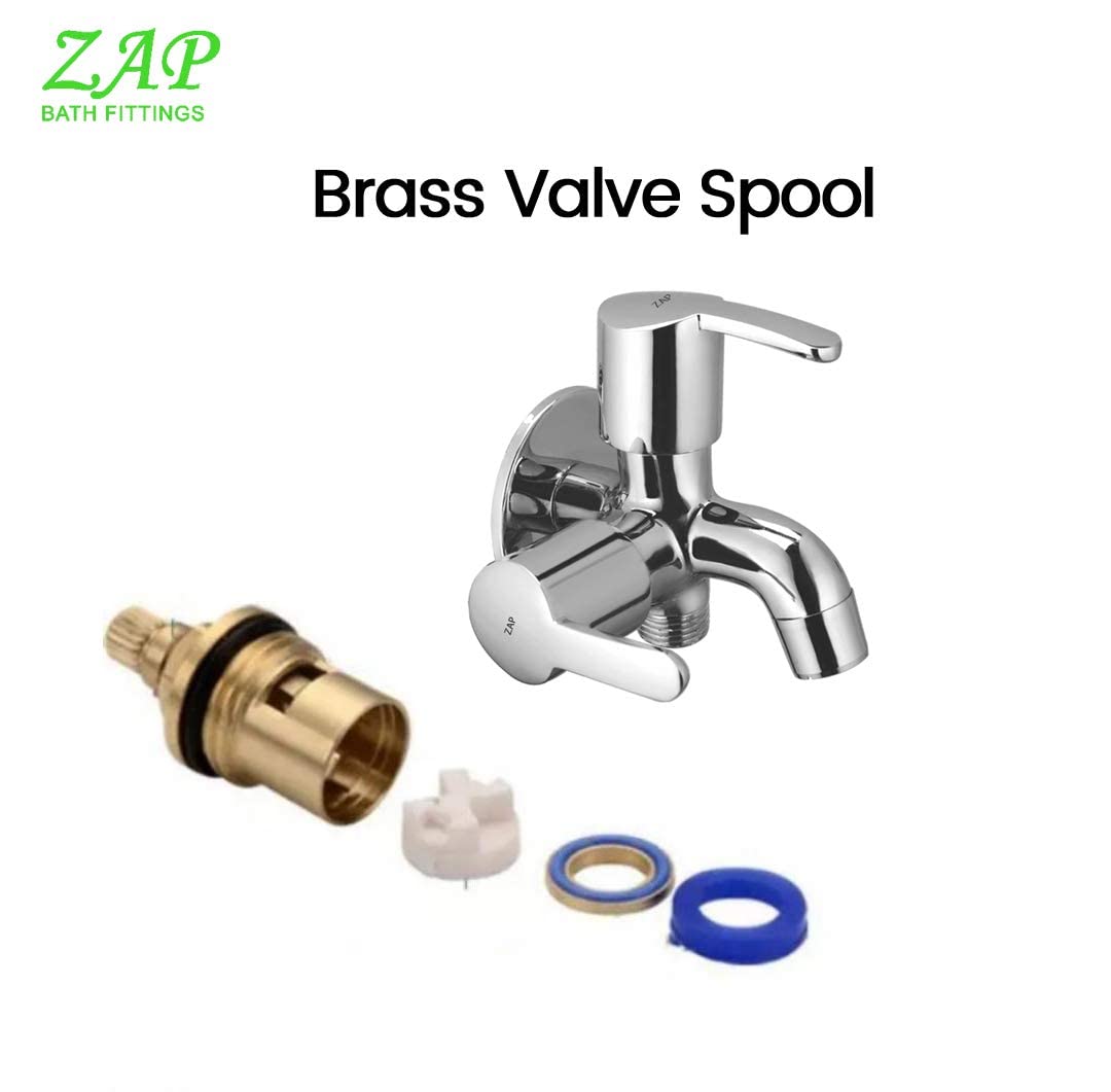 ZAP 2-in-1 Brass Bib Cock Tap (Set of 2) | Dual-Function Chrome Finish Wall Tap with Water-Saving Aerator & Foam Flow | Quarter Turn Operation | Includes Wall Flange | 15mm BSP | 7-Year Warranty | Made in India