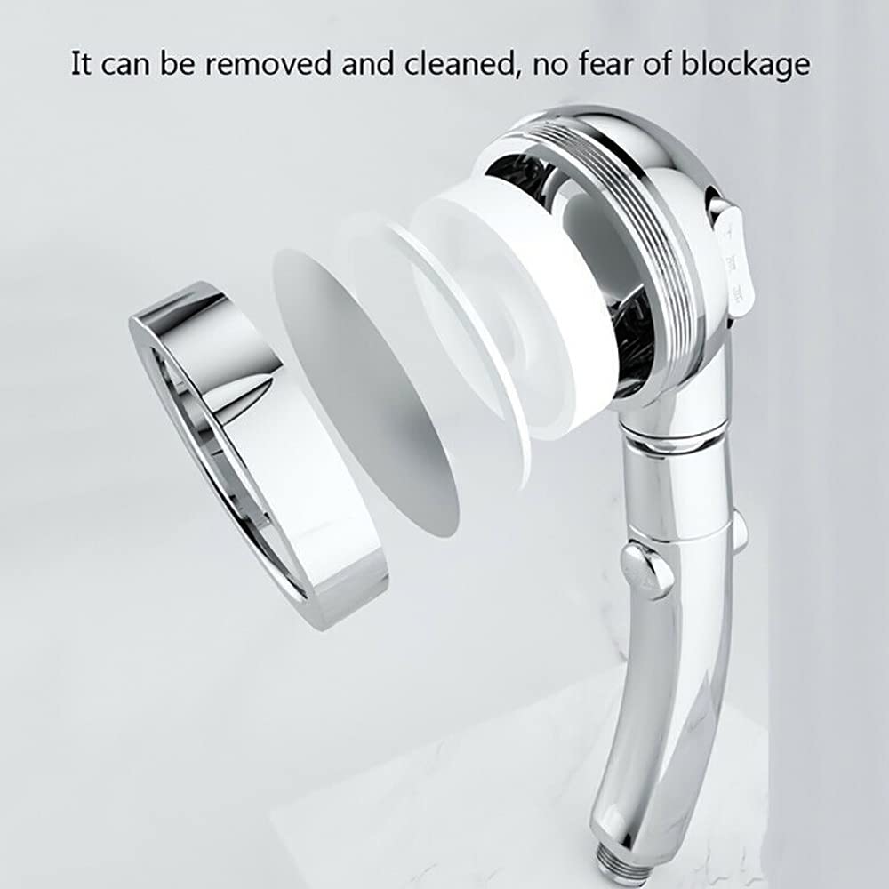 ZAP Exotic Series Handheld Shower Set | High Pressure | Chrome Finish | 3 Spray Modes with ON/OFF Pause Switch