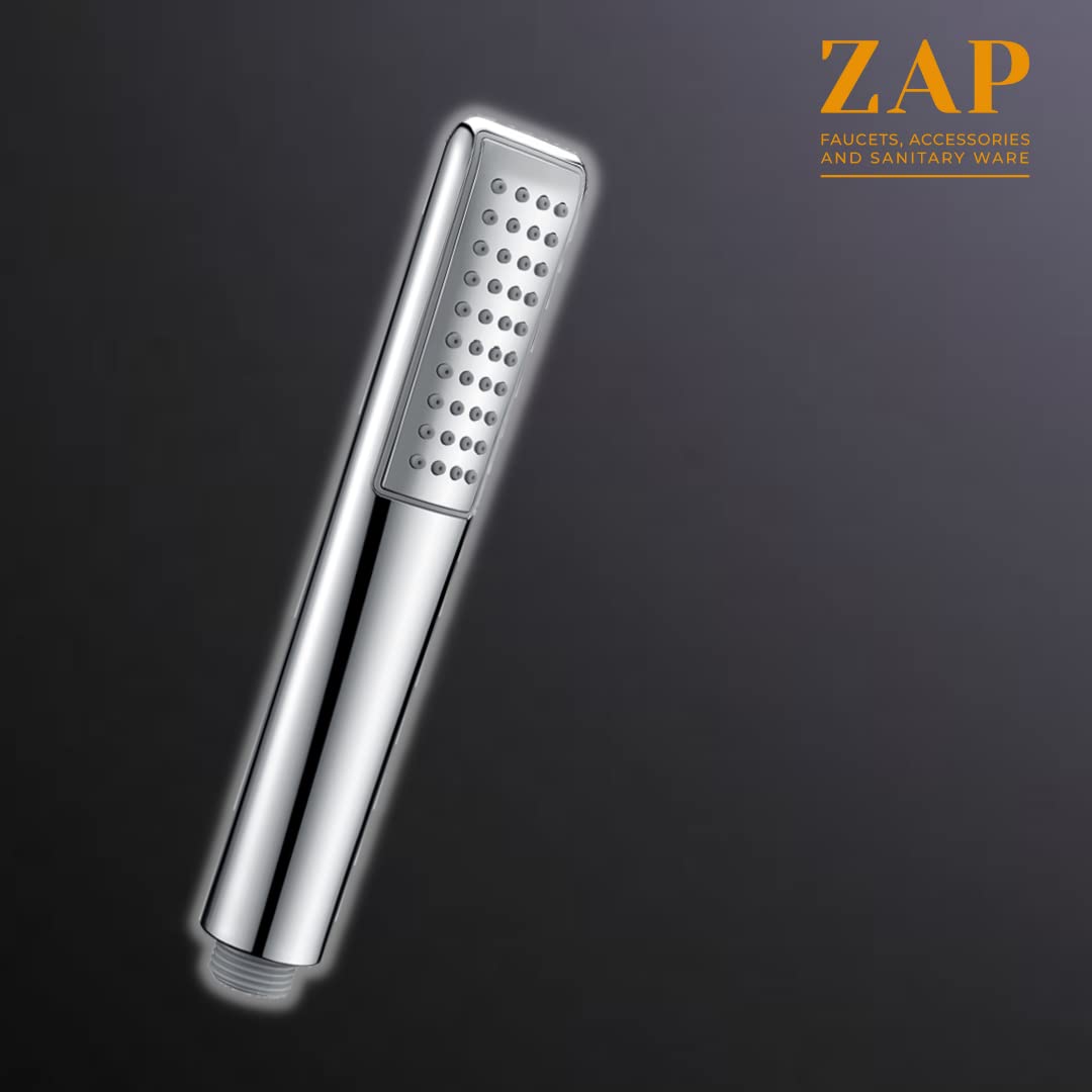 ZAP HS-004 Delta Series | Hand Held Shower | High Pressure Chrome Shower Head | ABS & Chrome Finish | With Hose Pipe | With Wall Bracket | Universal Wand Design