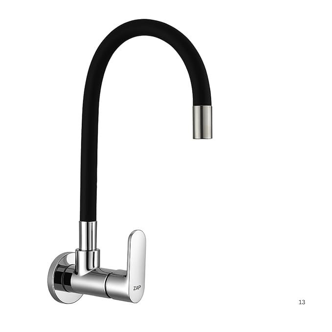 Opel Black Brass Dual-Flow Flexible Sink Tap