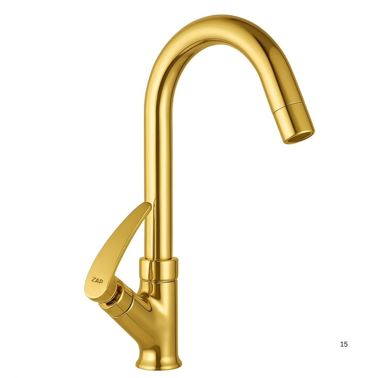 Elixir Gold Brass Swan Neck Deck-Mounted Tap