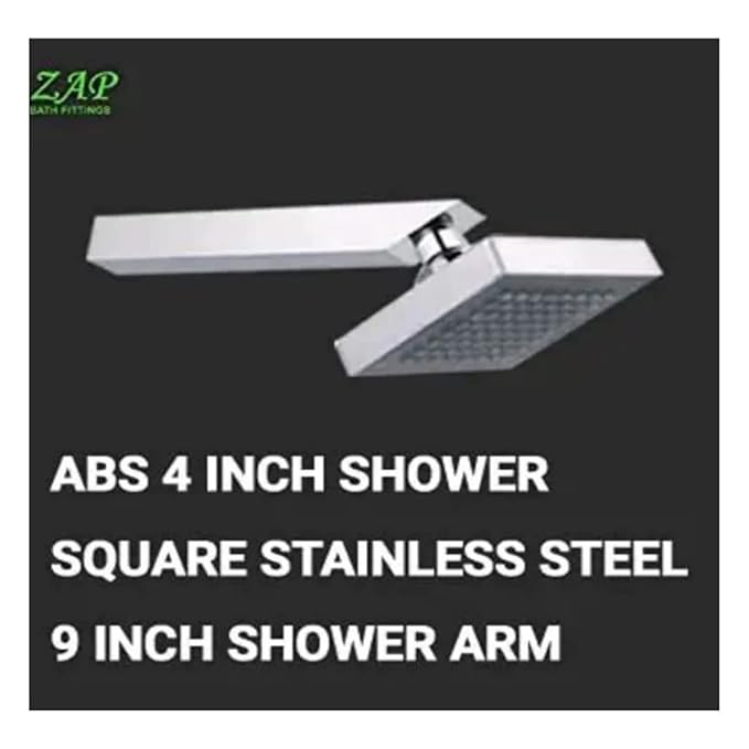 ZAP Brezza Brass Wall Mixer with 125MM Overhead Bend Pipe | Chrome Finish Bathroom Wall Mixer Tap | 2-in-1 Wall Mounted Bath Fitting | Durable Brass Construction