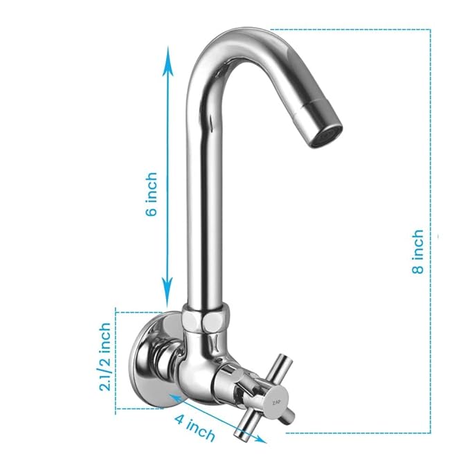 Caster High-Grade Brass Sink Tap for Kitchen with 360° Swivel Spout