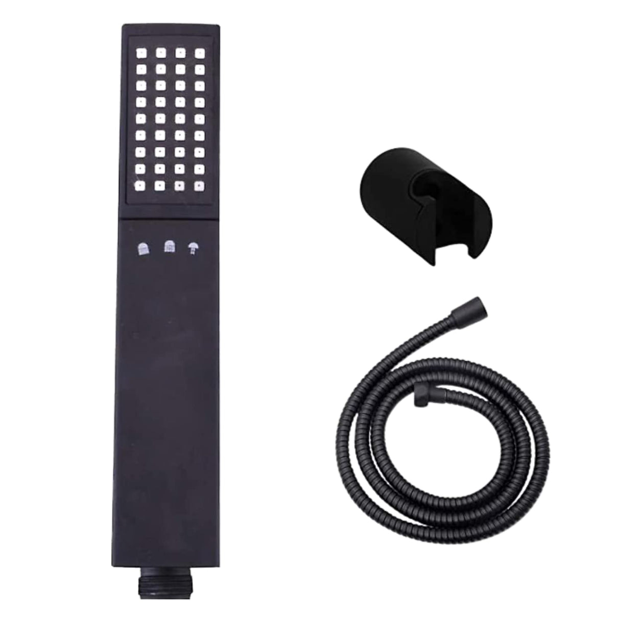ZAP Black | ABS Hand Shower | Stainless Steel Tube & Holder | 3 Spray Modes | Durable Build | Easy to Use | Great Grip | Corrosion Resistant | Bathroom Shower