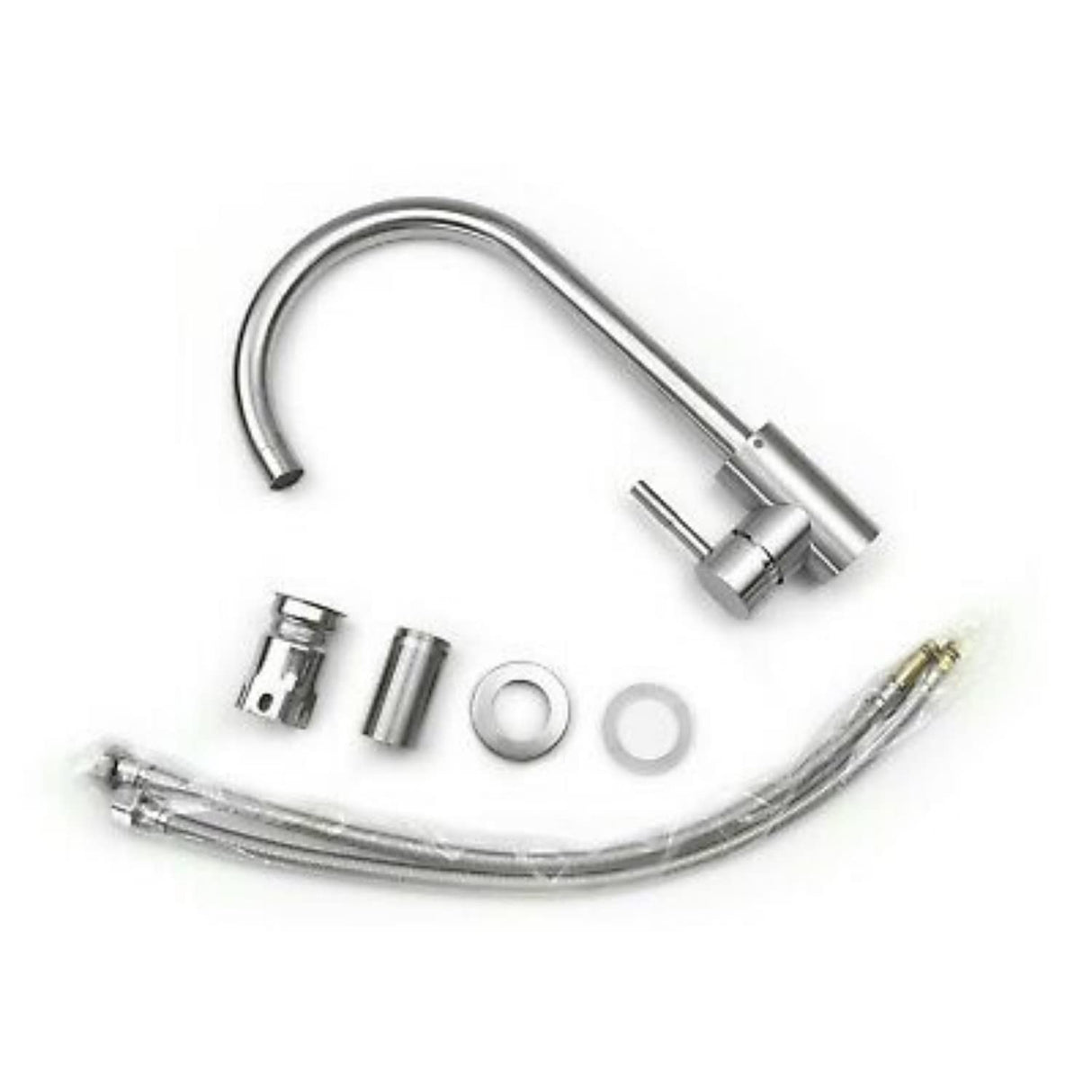 ZAP Bolt Series Stainless Steel Kitchen Faucet – Wall Mounted Sink Tap for Home & Bar Kitchens | Sleek Chrome Finish Water Tap | Ideal for Modular Kitchens