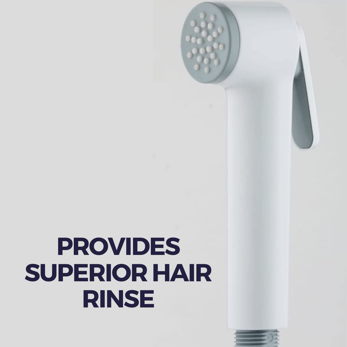 White Hand Health Faucet for Bathroom/Jet Spray for Toilet(Silicone Nozzle, Light Weight, Great Grip)