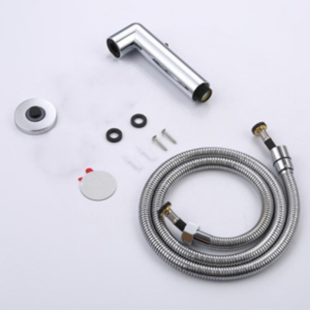 ZAP Elixir Series Health Faucet with Self-Adhesive Hook | Magnetic Handheld Bidet Sprayer with Flexible Tube | Adjustable Water Flow | Chrome Finish | ABS Body | for Bathroom & Toilet Hygiene