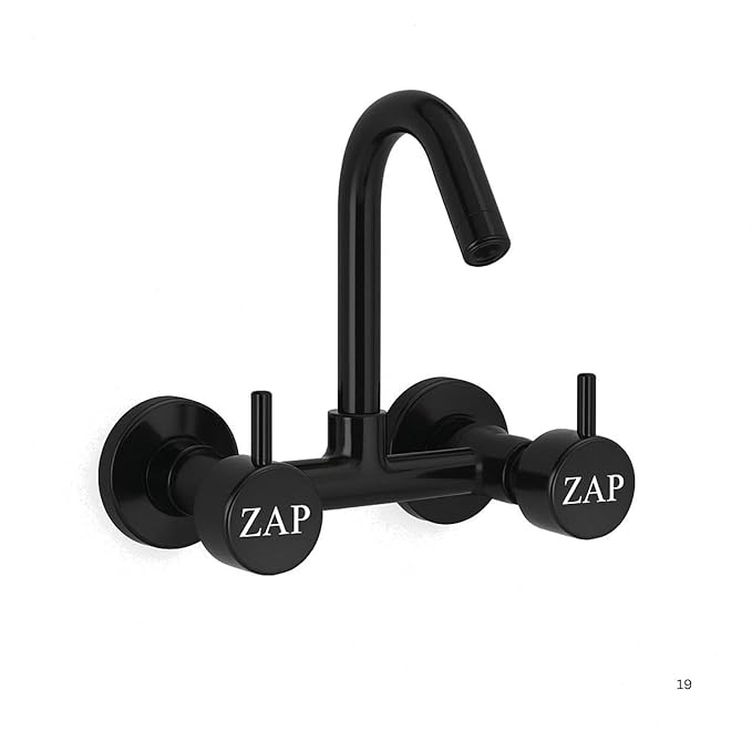 Elixir Sink Mixer Hot & Cold Gold PVD Finish Wall Mount Tap