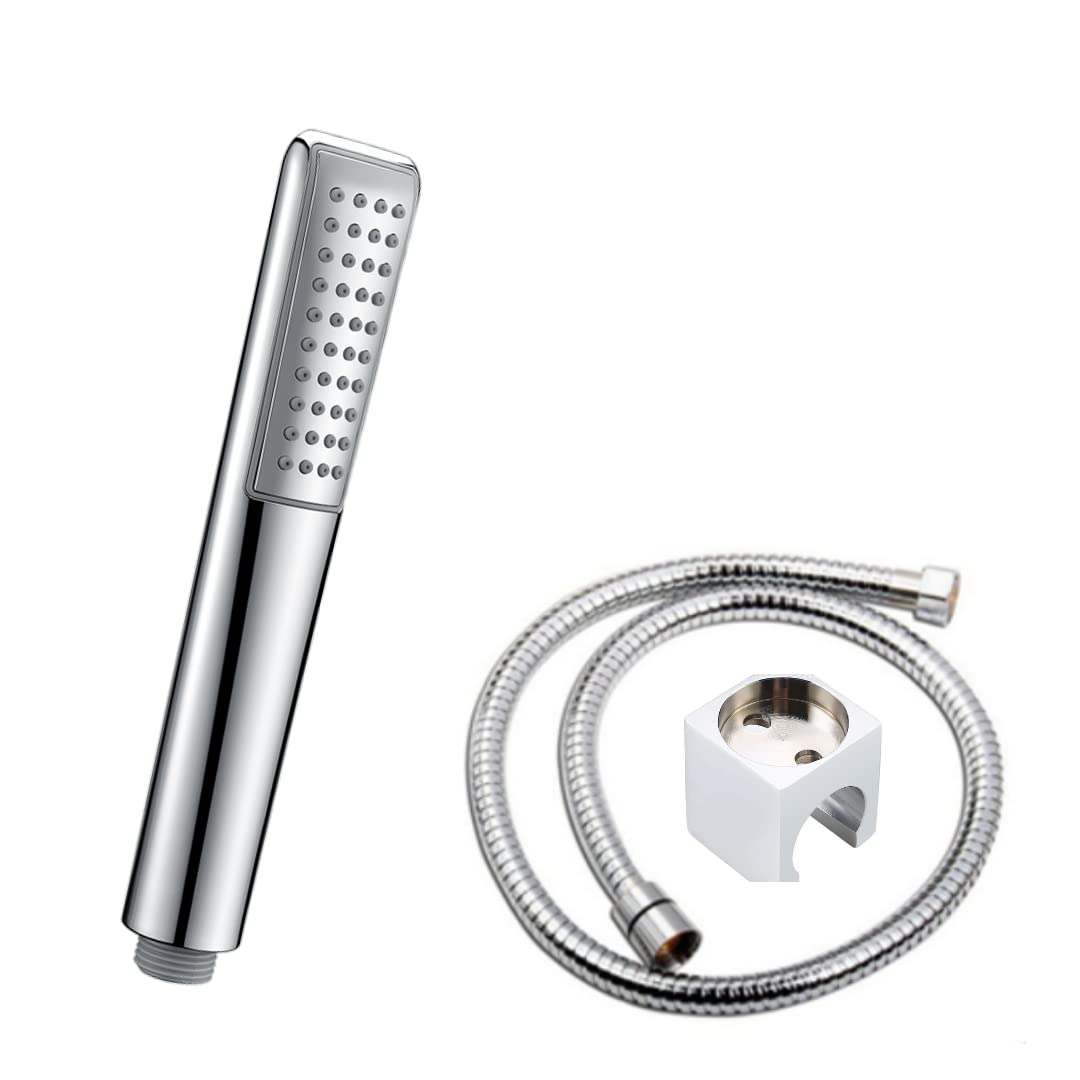 ZAP HS-004 Delta Series | Hand Held Shower | High Pressure Chrome Shower Head | ABS & Chrome Finish | With Hose Pipe | With Wall Bracket | Universal Wand Design