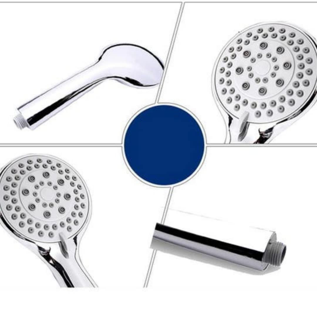 ZAP Combo | Hexa Ultra Square 304 SS Overhead Shower with Rod | ABS Silicone Hand Shower | Flexible Hose Pipe | Wall Hook | High Pressure Rain Shower | Rust-Free Stainless Steel Finish