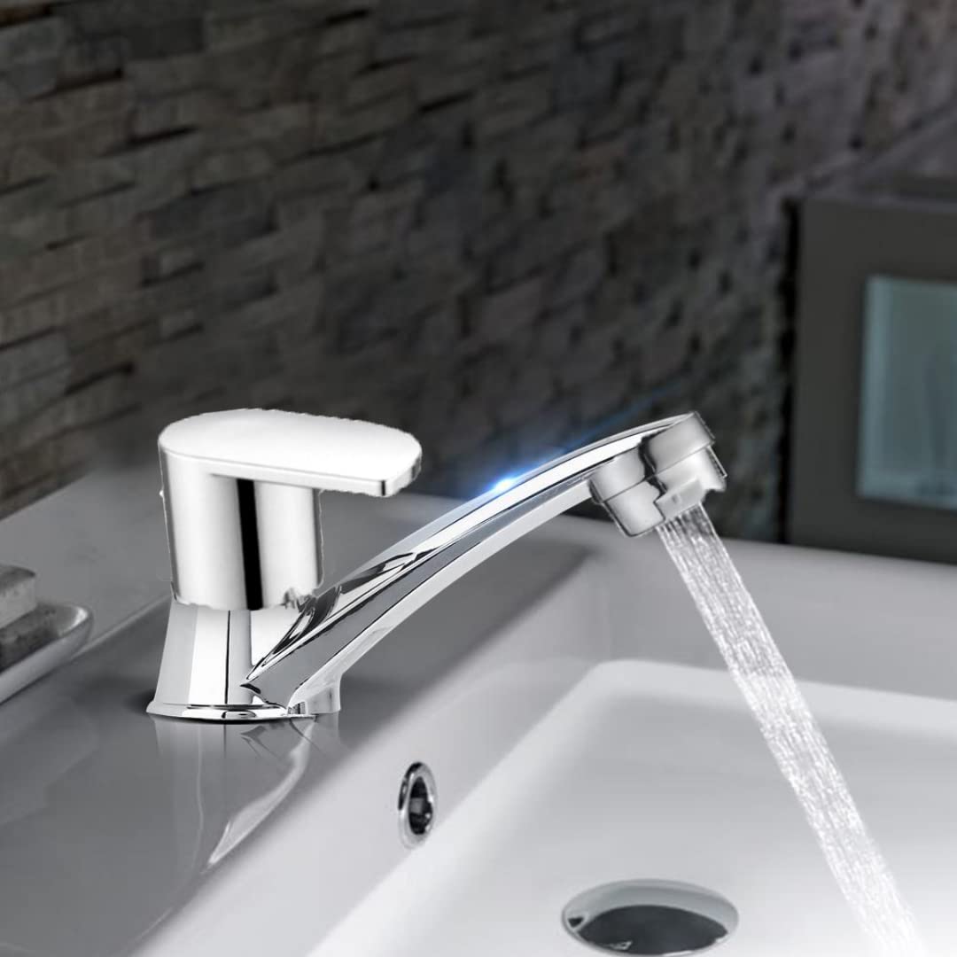 ZAP Opel Series Pillar Faucet – Stainless Steel Finish Basin Tap with Foam Flow | Rust-Free, High Tensile Strength Faucet for Bathroom, Kitchen, & Home Wash Basins