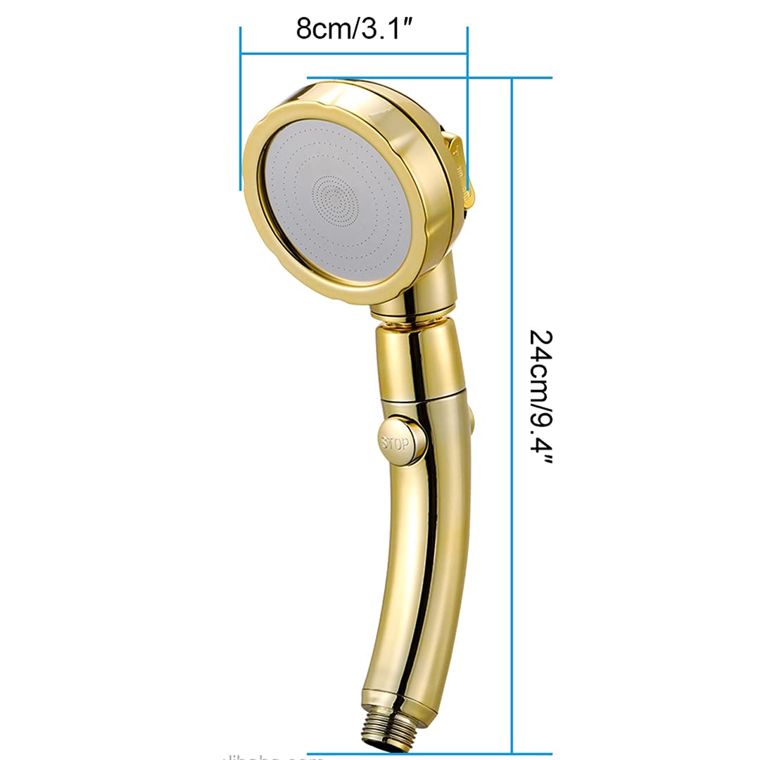 ZAP Detachable ABS High Pressure Handheld Shower | 3 Spray Modes + One-Key Water Stop | Chrome Finish | With Hose & Bracket