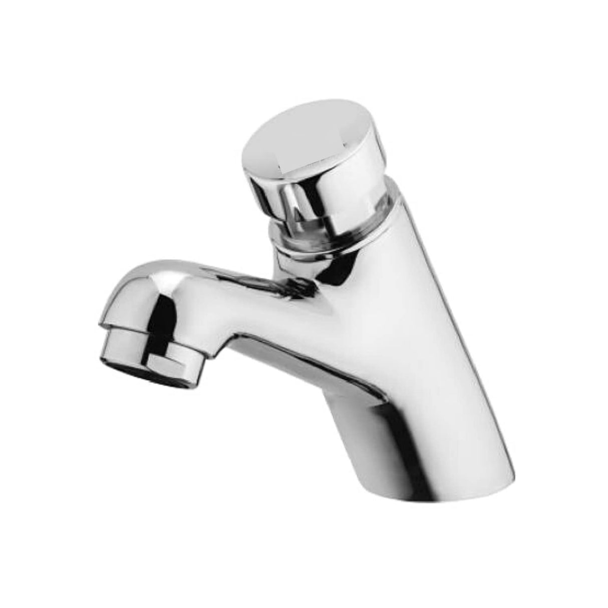 ZAP Auto Push Pillar Cock | Premium Brass Self-Closing Tap | Chrome Finish Rust-Free Faucet for Bathroom, Basin, Kitchen Sink | Ceramic Push Button Bib Cock | Hot or Cold Water