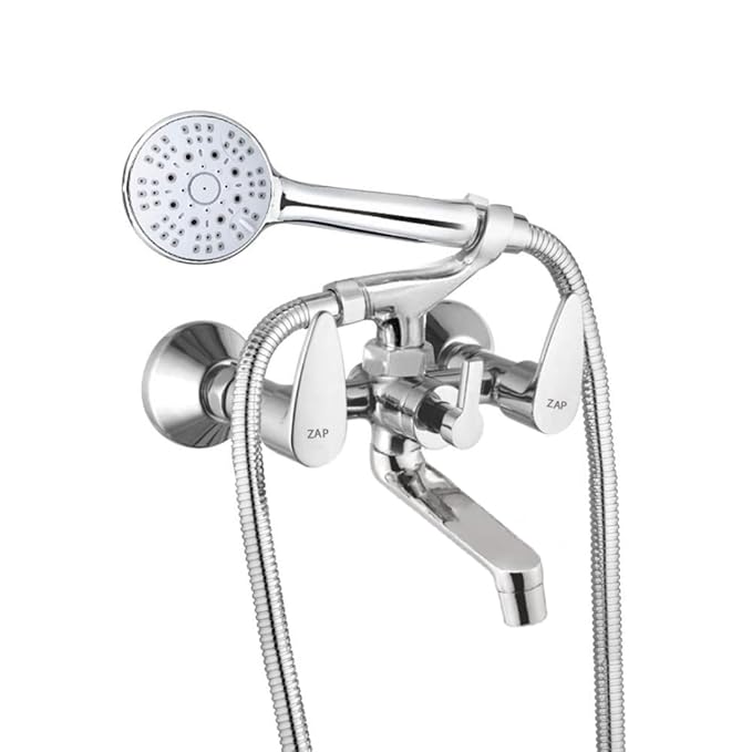Brezza Brass 2-in-1 Wall Mixer with Multi-Flow Hand Shower