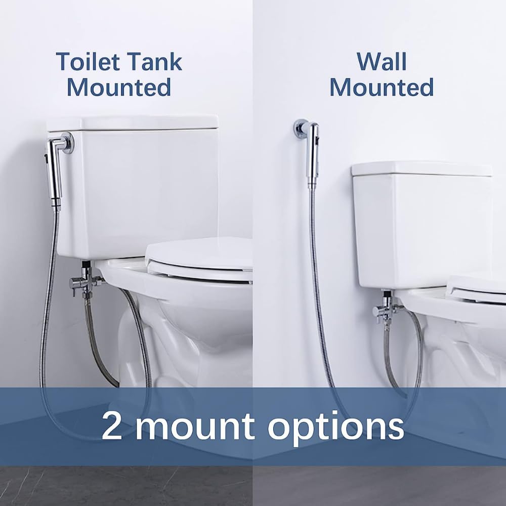 ZAP Elixir Series Health Faucet with Self-Adhesive Hook | Magnetic Handheld Bidet Sprayer with Flexible Tube | Adjustable Water Flow | Chrome Finish | ABS Body | for Bathroom & Toilet Hygiene