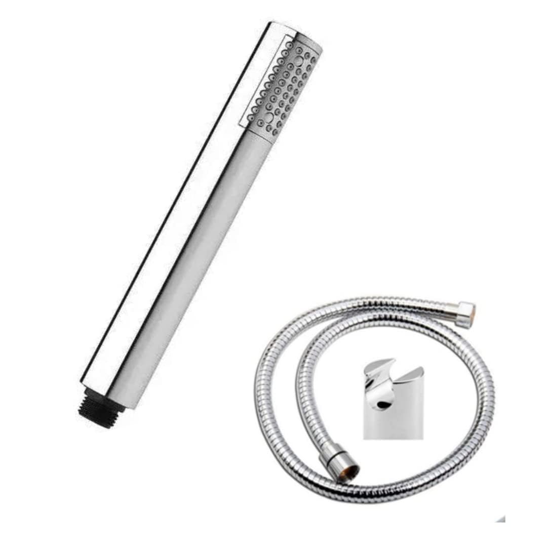ZAP HS-003 Cube Series High Pressure Hand Shower with Hose & Holder – Chrome Finish | Water-Saving ABS Shower Head | Easy-Clean Nozzles | Universal Fit