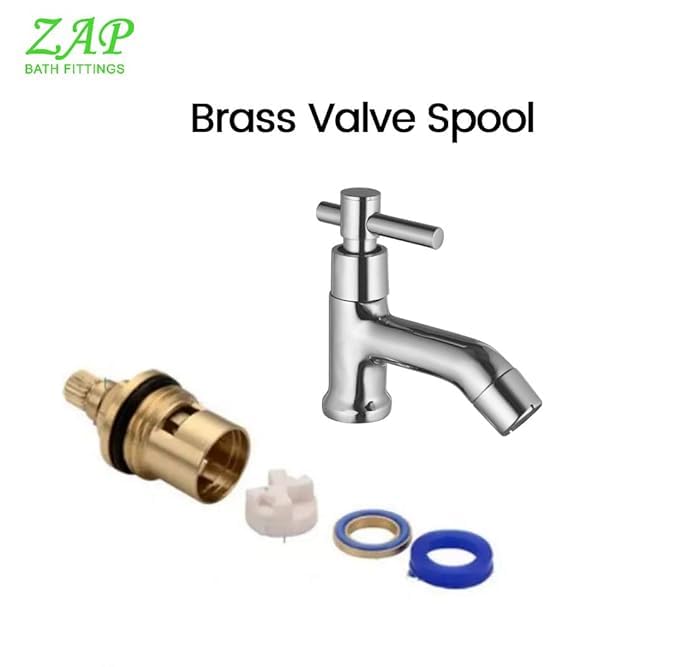 ZAP Mini Terrim Pillar Cock | Brass Body with Chrome Finish | Hot or Cold Water Quarter Turn Faucet for Bathroom Washbasin, Sink, Kitchen Tap | Deck Mount Installation